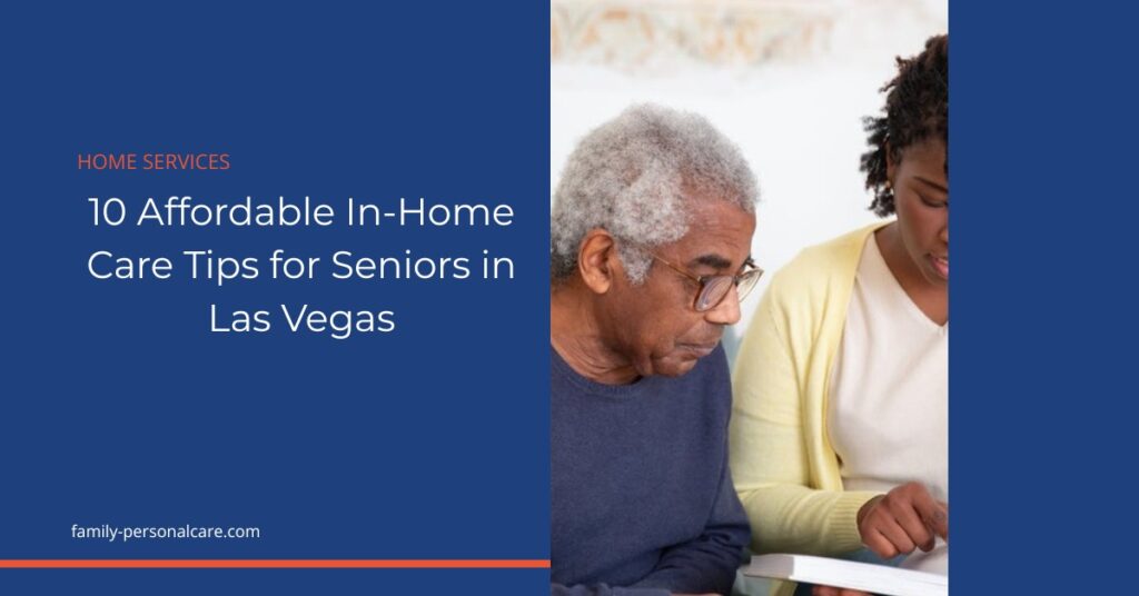 Caregiver reading with senior at home in Las Vegas