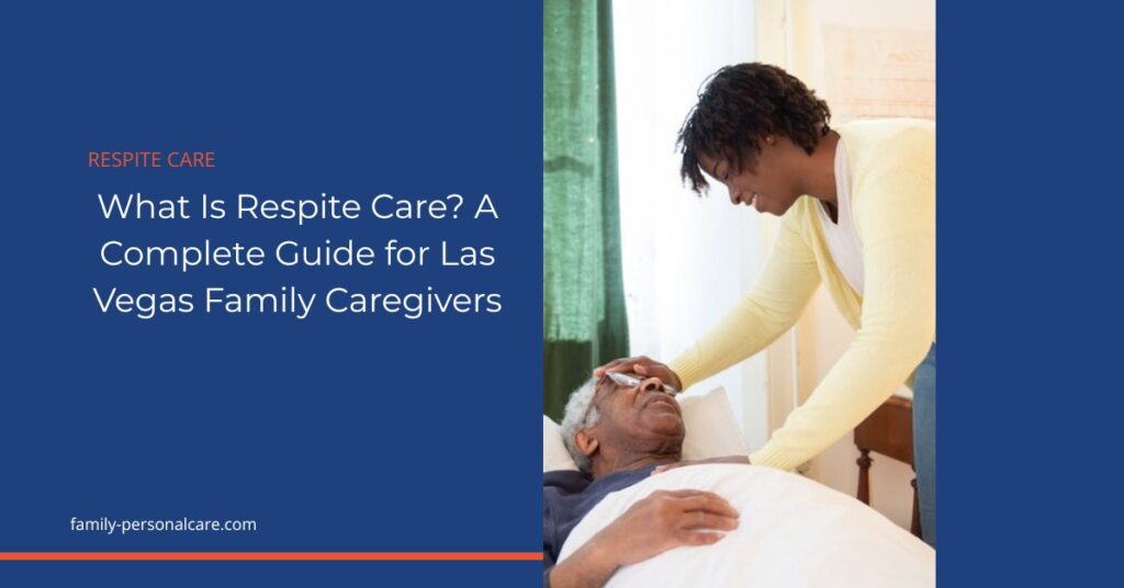 Caregiver providing gentle comfort to senior at home in Las Vegas